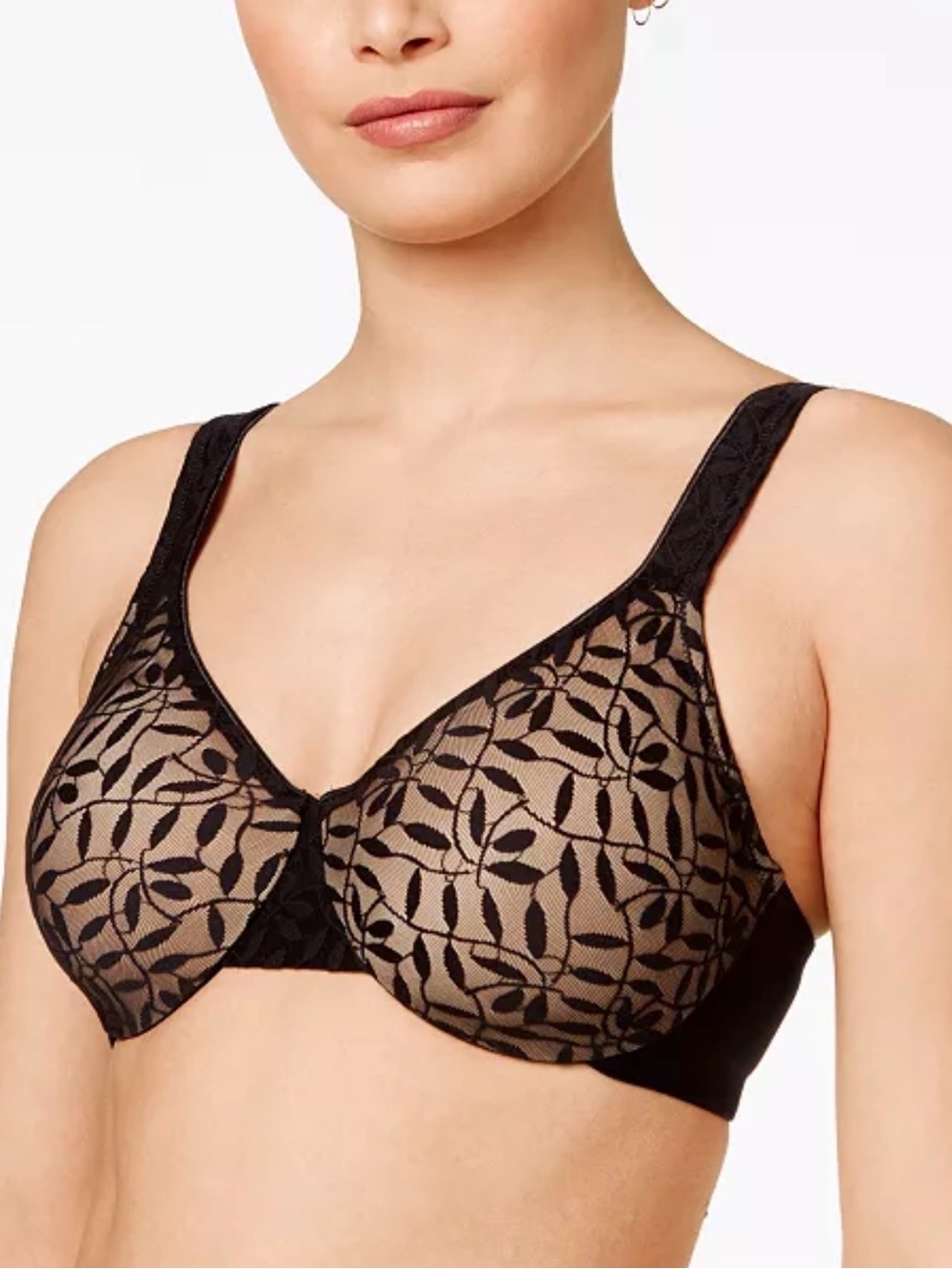 Olga Sheer Leaves Minimizer Bra
